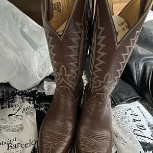 Brown Leather Cowboy Boots